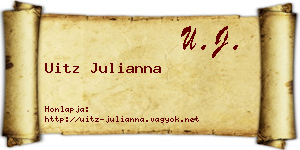 Uitz Julianna névjegykártya
